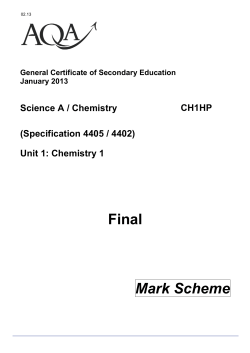 AQA Mark Scheme