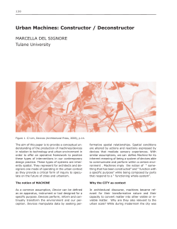 Urban Machines: Constructor / Deconstructor