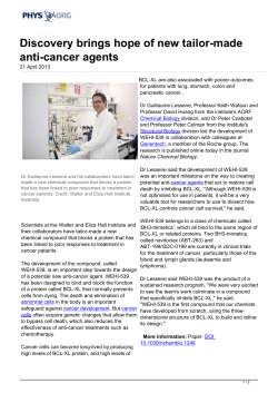 Discovery brings hope of new tailor-made anti-cancer