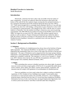 Disabled Travellers to Antarctica.