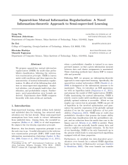 Squared-loss Mutual Information Regularization