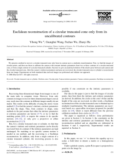 Euclidean reconstruction of a circular truncated cone only from its