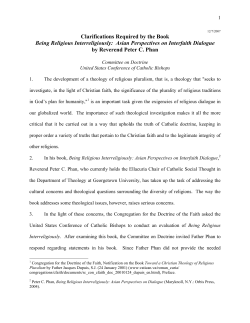 Clarifications Required by the Book Being Religious Interreligiously