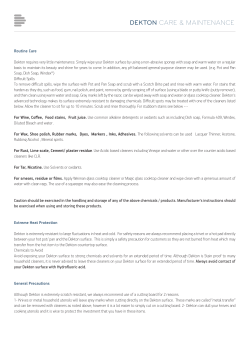 Dekton Maintenance - Hallmark Stone Company