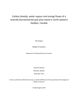 Chapter 3 Carbon dioxide, water vapour and energy fluxes of a