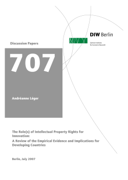 of Intellectual Property Rights for Innovation