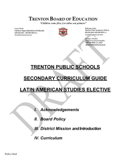 Latin American Studies Curriculum 2015-16