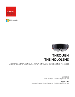 Through the HoloLens - Cornish College of the Arts