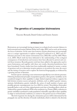 The genetics of Lessepsian bioinvasions