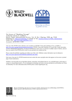 The Science of "Muddling Through"