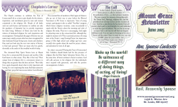 Mount Grace Newsletter
