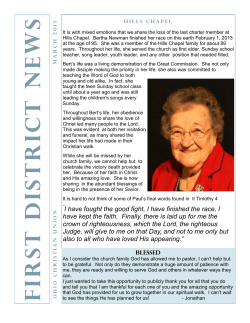 F ir st D is tr ic t N ews