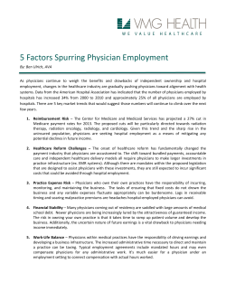5 Factors Spurring Physician Employment
