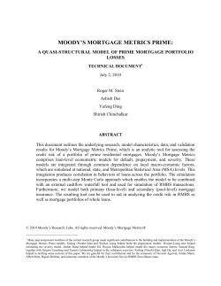 MOODY`S MORTGAGE METRICS PRIME: