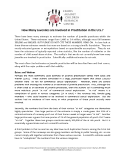 How Many Juveniles are Involved in Prostitution in the U.S.?