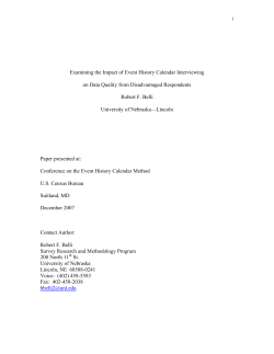 Examining the Impact of Event History Calendar Interviewing on