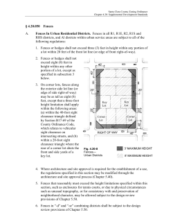 Fence Height - the County of Santa Clara