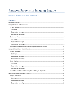 Paragon Screens in Imaging Engine