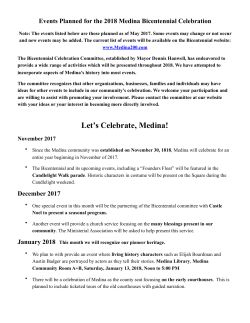 Medina Bicentennial All Events schedule200