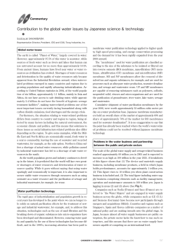 Contribution to the global water issues by Japanese science