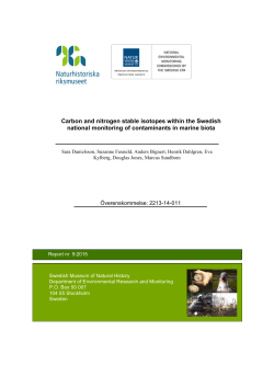 Carbon and nitrogen stable isotopes within the Swedish national