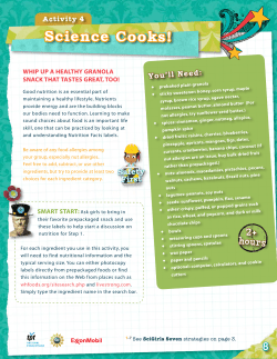 Science Cooks! - SciGirls CONNECT