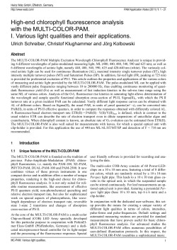 High-end chlorophyll fluorescence analysis with the MULTI