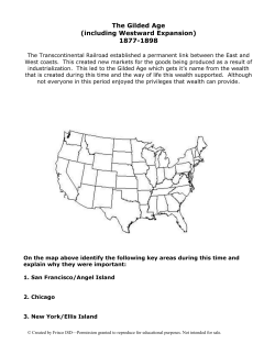 The Gilded Age (including Westward Expansion) 1877-1898