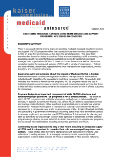 EXAMINING MEDICAID MANAGED LONG