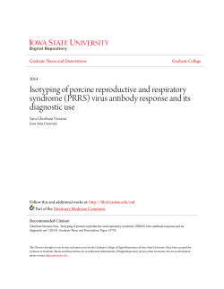 Isotyping of porcine reproductive and respiratory syndrome (PRRS
