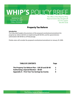 Property Tax Reform - Bay County Property Appraiser