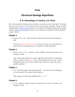 Structural Geology Algorithms