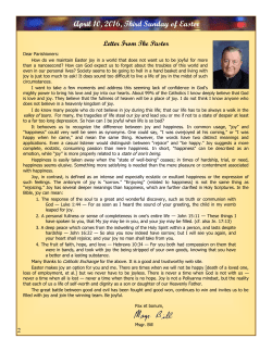 April 10, 2016, Third Sunday of Easter