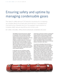 Ensuring safety and uptime by managing condensable gases