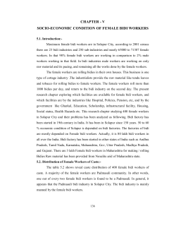 chapter - v socio-economic condition of female bidi