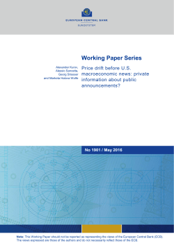 Price drift before US macroeconomic news - ECB