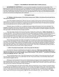 Chapter 6 &ndash; THE DRAWING OF HER HEART BACK TO HIM