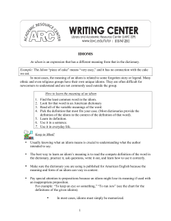 IDIOMS