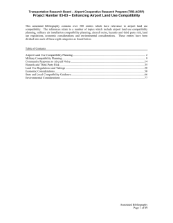 Project Number 03-03 &ndash; Enhancing Airport Land Use Compatibility