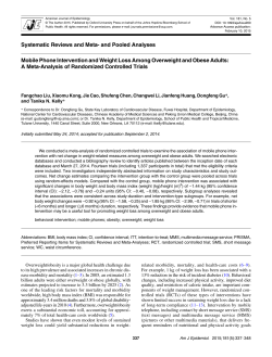 Mobile Phone Intervention and Weight Loss Among Overweight and