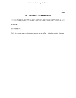 Motion - The Law Society of Upper Canada
