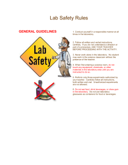 Lab Safety Rules