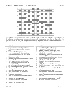 Cryptic 30 English Lesson by Rick Marcou Jun 2010