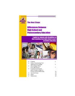 Differences Between High School and Postsecondary Education