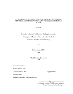 A PRE-DESIGN STUDY OF PATIENT AND MEDICAL