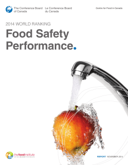 2014 World Ranking: Food Safety Performance