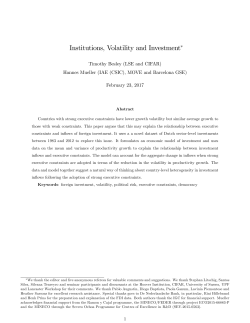Institutions, Volatility and Investment