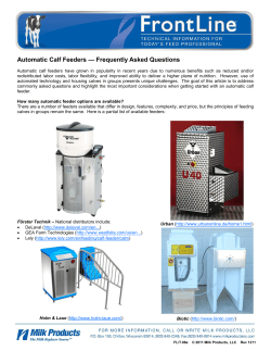 Automatic Calf Feeders &mdash; Frequently Asked