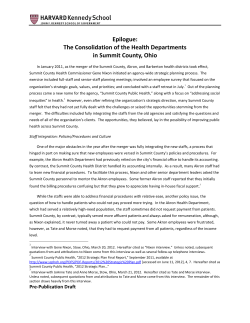 Epilogue - Center for Sharing Public Health Services
