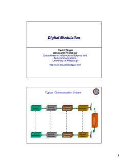 Digital Modulation - University of Pittsburgh